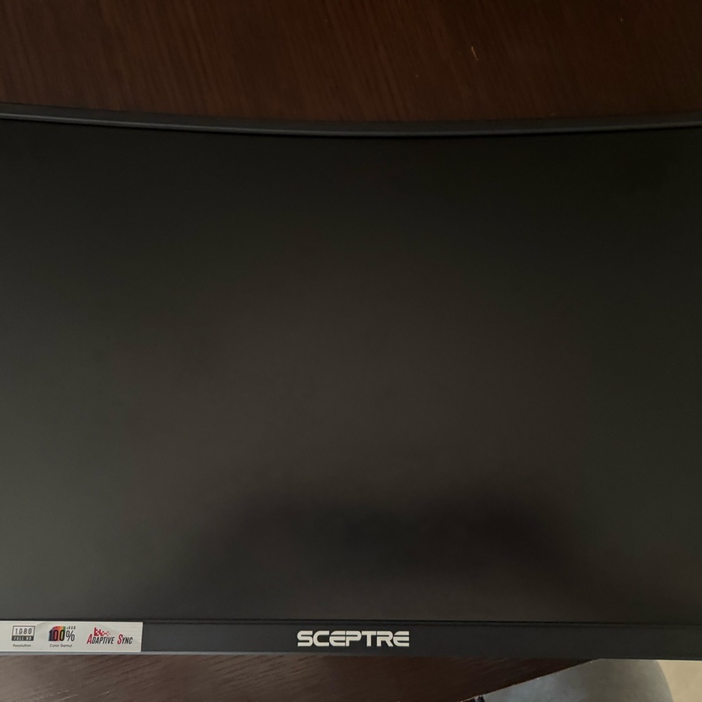 Black Curved Monitor(with box and cords )